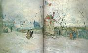 Vincent Van Gogh Street Seene in Montmartre:Le Moulin a Poivre (nn04) oil painting